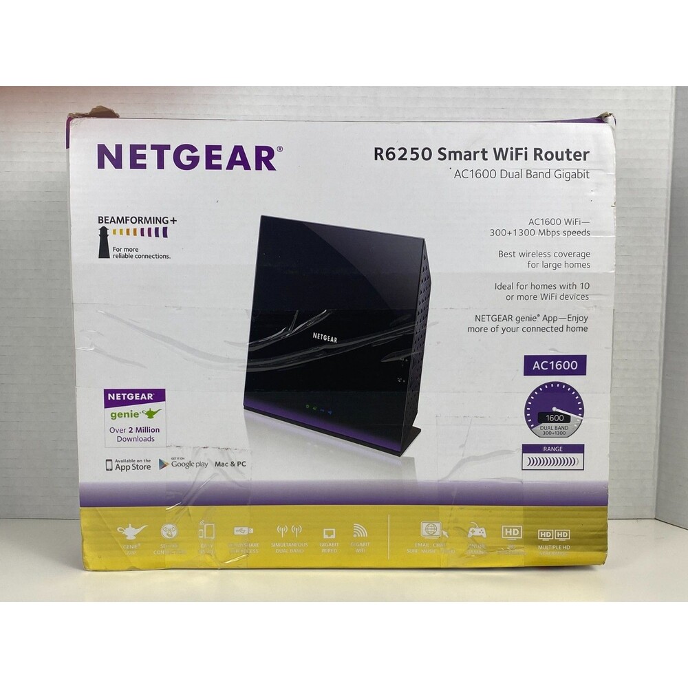 NETGEAR R6250-100NAS AC1600 Dual-Band Gigabit Smart WiFi Router - Picture 3 of 5